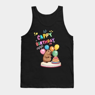 Cappy Birthday Cute Capybara Tank Top